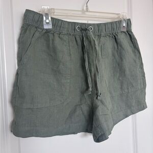 C & C NWT 100% Linen Olive Green Women's Shorts